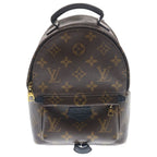 Louis Vuitton Palm Springs Mini Leather Backpack Gold Brown