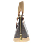 Louis Vuitton Monogram Alma BB 2-Way Shoulder Bag Brown Leather Gold — view 3