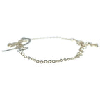 Chanel CC Logo Ribbon Rhinestone Bracelet Gold — view 4