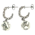 Louis Vuitton Boucle Doreille Jonc Earrings Clear Silver