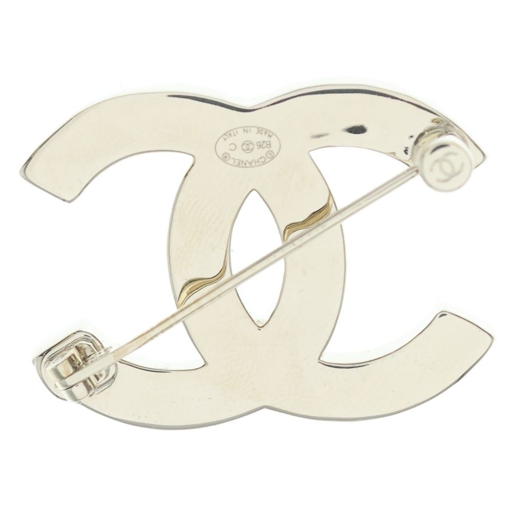 Chanel CC Logo Rhinestone Denim Brooch — view 2