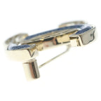Chanel CC Logo Rhinestone Denim Brooch — view 4