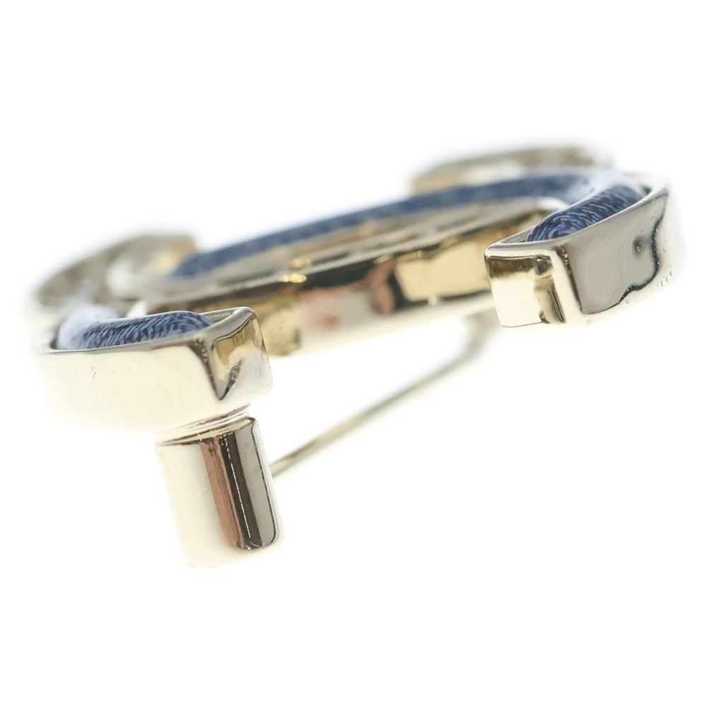 Chanel CC Logo Rhinestone Denim Brooch — view 4