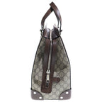 Gucci GG Supreme Tote Brown Beige Leather Silver — view 3