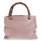 Gucci Bamboo 2-Way Shoulder Bag Rose Pink Leather Gold — view 2
