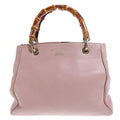 Gucci Bamboo 2-Way Shoulder Bag Rose Pink Leather Gold
