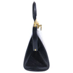 Dior Clasp 2-Way Mini Shoulder Bag Black Leather Gold — view 3
