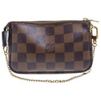 Louis Vuitton Damier Mini Pouch Handbag Brown — view 2