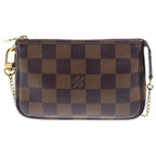 Louis Vuitton Damier Mini Pouch Handbag Brown