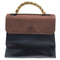 Loewe Velazquez Handbag Brown Black Leather Gold