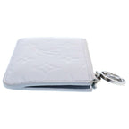 Louis Vuitton Monogram Empreinte Card Holder Romy Case Coin Pouch Light Blue — view 3