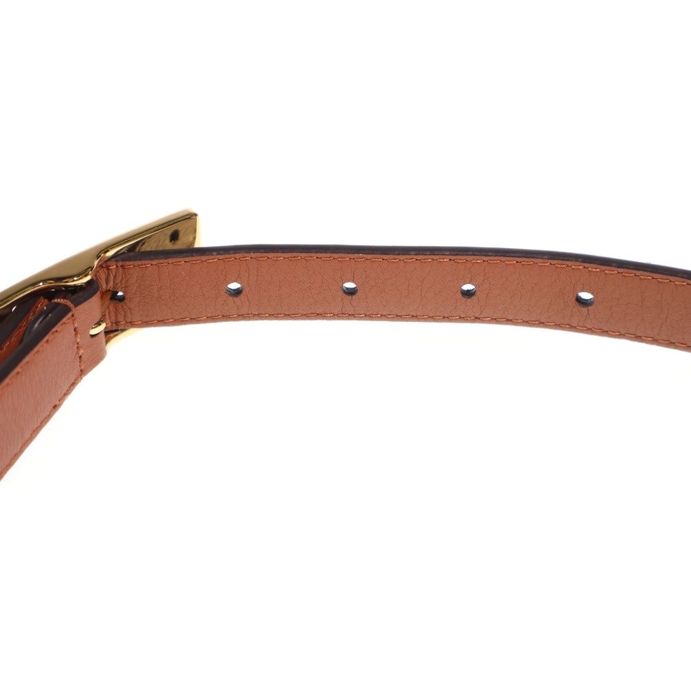 Louis Vuitton Monogram Reverse LV Duo 18 mm Leather Belt Brown Gold — view 5