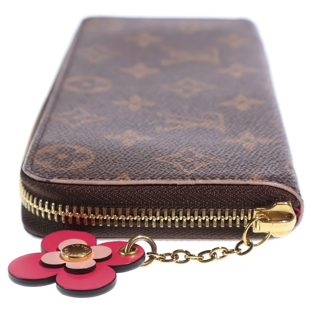 Louis Vuitton Monogram Portefeuille Clemence Flower Charm Wallet Card Case — view 3