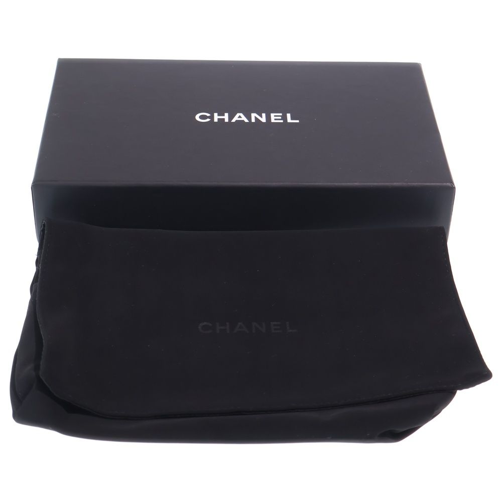 Chanel Rhinestone CC Logo Quilted Zip Around Wallet Card Case Black Caviar — view 6