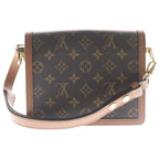 Louis Vuitton Monogram Reverse Dauphine Mini Shoulder Bag Brown Leather Gold — view 2