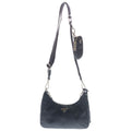 Prada Re Edition Nylon Chain Shoulder Bag Silver Black