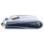 Prada Bifold Wallet Compact Coin Case Aviator Blue Soft Looks Leather Gold — view 3