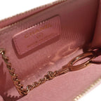 Chanel Camellia Coin Case Bag Charm Pink Leather Gold — view 4