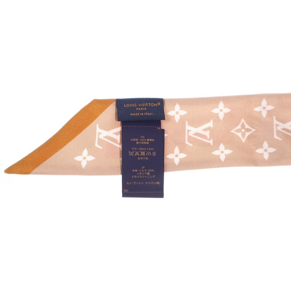 Louis Vuitton Bandeau BB Flower and Straps Beige Silk Scarf — view 6