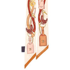 Louis Vuitton Bandeau BB Flower and Straps Beige Silk Scarf — view 3
