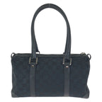 Gucci Black Silver GG Canvas Leather 000 Mini Boston Bag — view 2