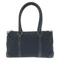 Gucci Black Silver GG Canvas Leather 000 Mini Boston Bag