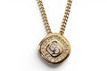 Dior Necklace Vintage CD Logo Rhinestone Gold