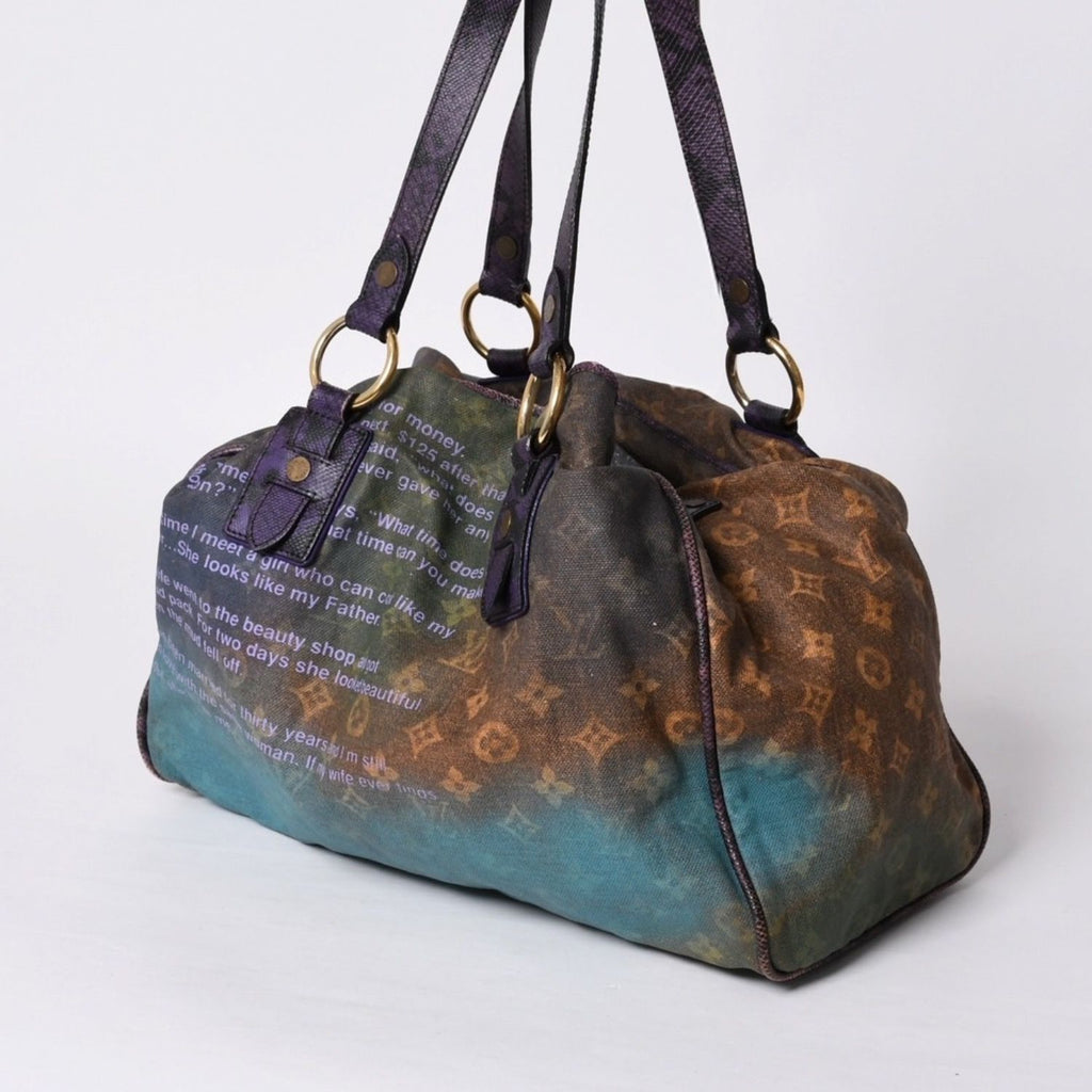 Louis Vuitton Tote Bag Richard Prince Heartbreak Monogram Jokes Canvas Violet — view 4