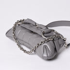 Gucci Horsebit 2-Way Shoulder Bag Leather Gray Silver — view 6