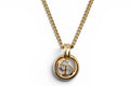 Dior Necklace Vintage CD Logo Circle Gold