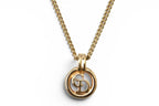 Dior Necklace Vintage CD Logo Circle Gold