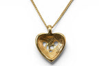 Dior Necklace Choca Vintage Heart Motif Rhinestone Gold — view 5