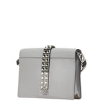 Prada Studs Crossbody Shoulder Bag Gray Leather 1 — view 2