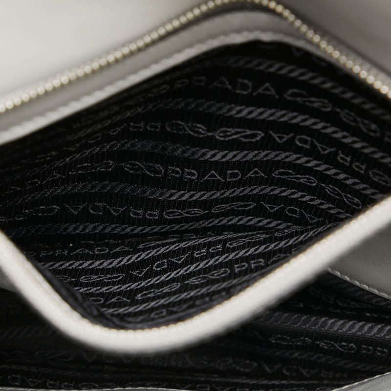 Prada Studs Crossbody Shoulder Bag Gray Leather 1 — view 8