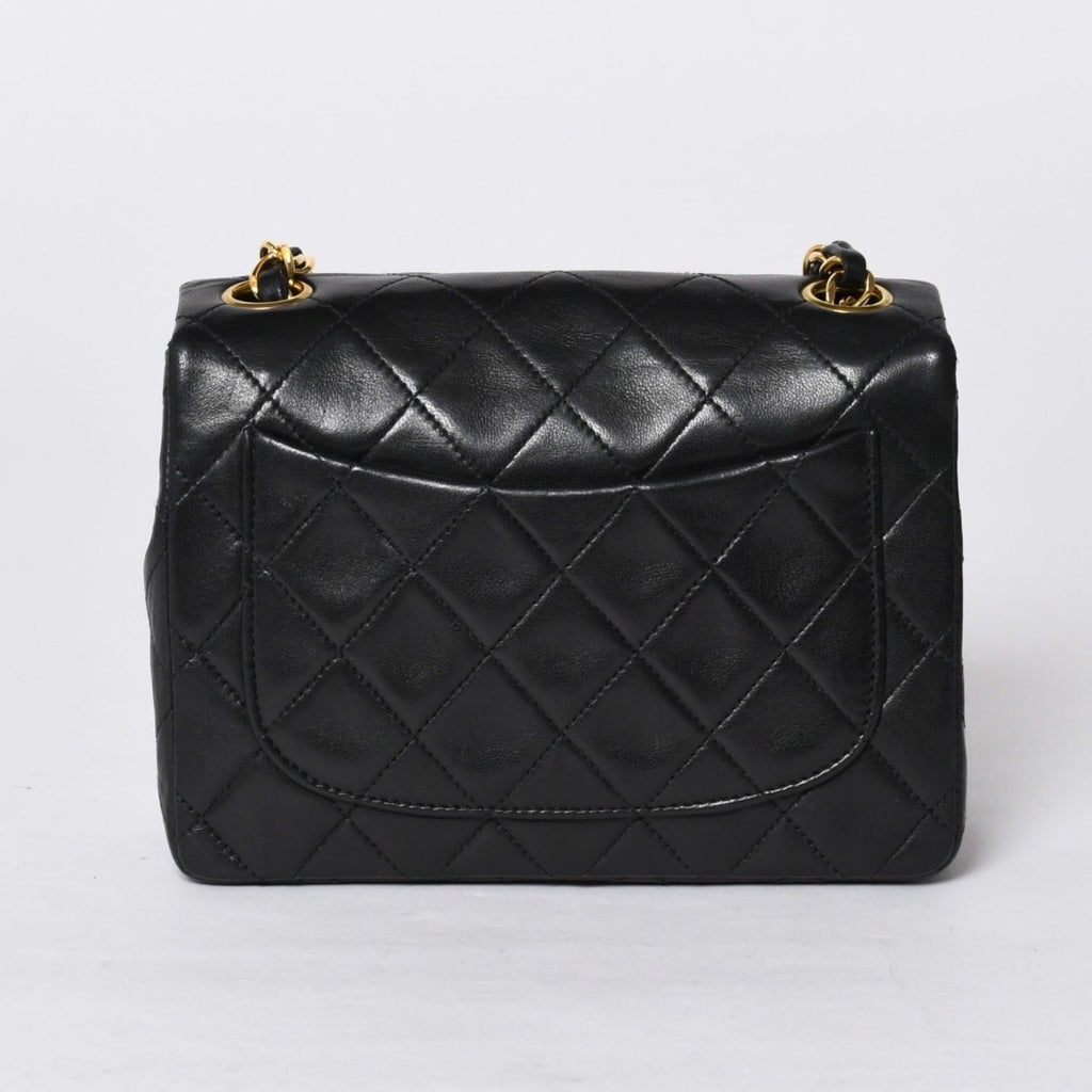 Chanel Mini Quilted 17 S Flap S Chain Shoulder Bag CC Logo Lambskin Black — view 2