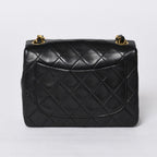 Chanel Mini Quilted 17 S Flap S Chain Shoulder Bag CC Logo Lambskin Black — view 2