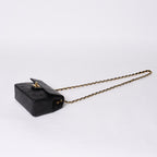 Chanel Mini Quilted 17 S Flap S Chain Shoulder Bag CC Logo Lambskin Black — view 5