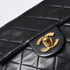 Chanel Mini Quilted 17 S Flap S Chain Shoulder Bag CC Logo Lambskin Black — view 7