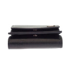 Prada Saffiano Triangle Wallet Trifold Black — view 7