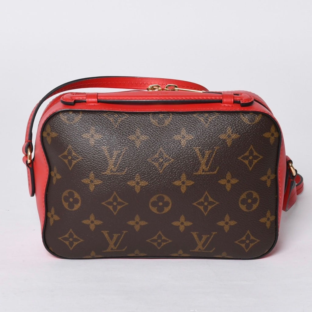 Louis Vuitton Shoulder Bag Saintonge Freesia Brown Red Gold — view 2