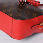 Louis Vuitton Shoulder Bag Saintonge Freesia Brown Red Gold — view 8