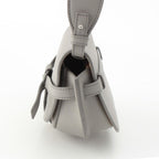 Loewe Leather Gate Dual Logo Shoulder Bag Gray Mini — view 3