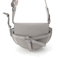 Loewe Leather Gate Dual Logo Shoulder Bag Gray Mini
