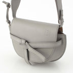 Loewe Leather Gate Dual Logo Shoulder Bag Gray Mini — view 2
