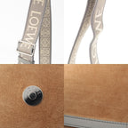 Loewe Leather Gate Dual Logo Shoulder Bag Gray Mini — view 9