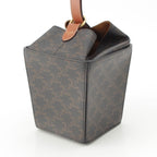 Celine Triomphe Strap Box Handbag Brown — view 3