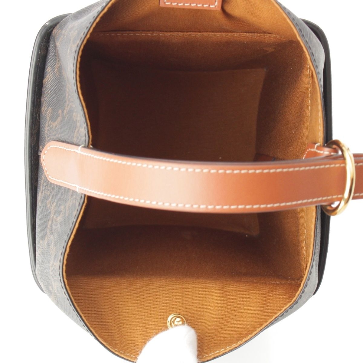 Celine Triomphe Strap Box Handbag Brown — view 7
