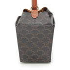 Celine Triomphe Strap Box Handbag Brown — view 2