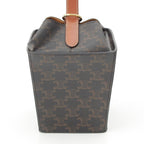Celine Triomphe Strap Box Handbag Brown — view 5