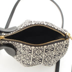 Loewe Elephant Mini Anagram Jacquard Shoulder Bag Black White — view 6